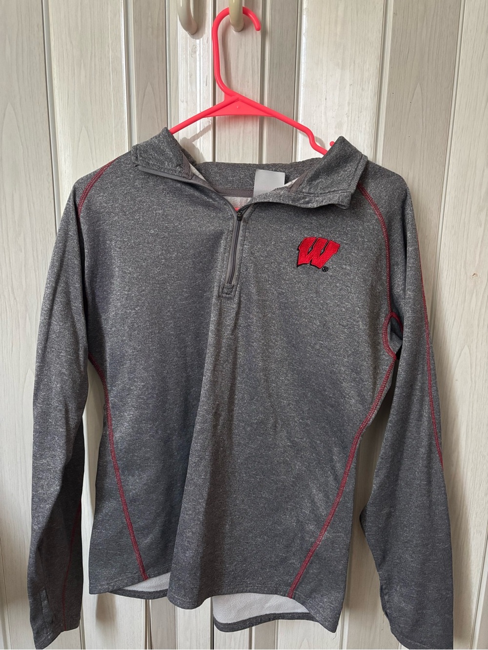 Knights Apparel Gray Pullover with Red Embroidered 'W'